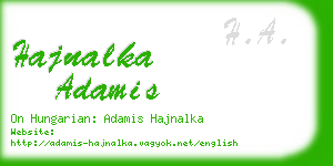 hajnalka adamis business card